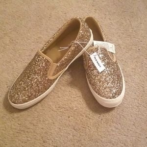 Gold NEW Old Navy Slip on Shoes